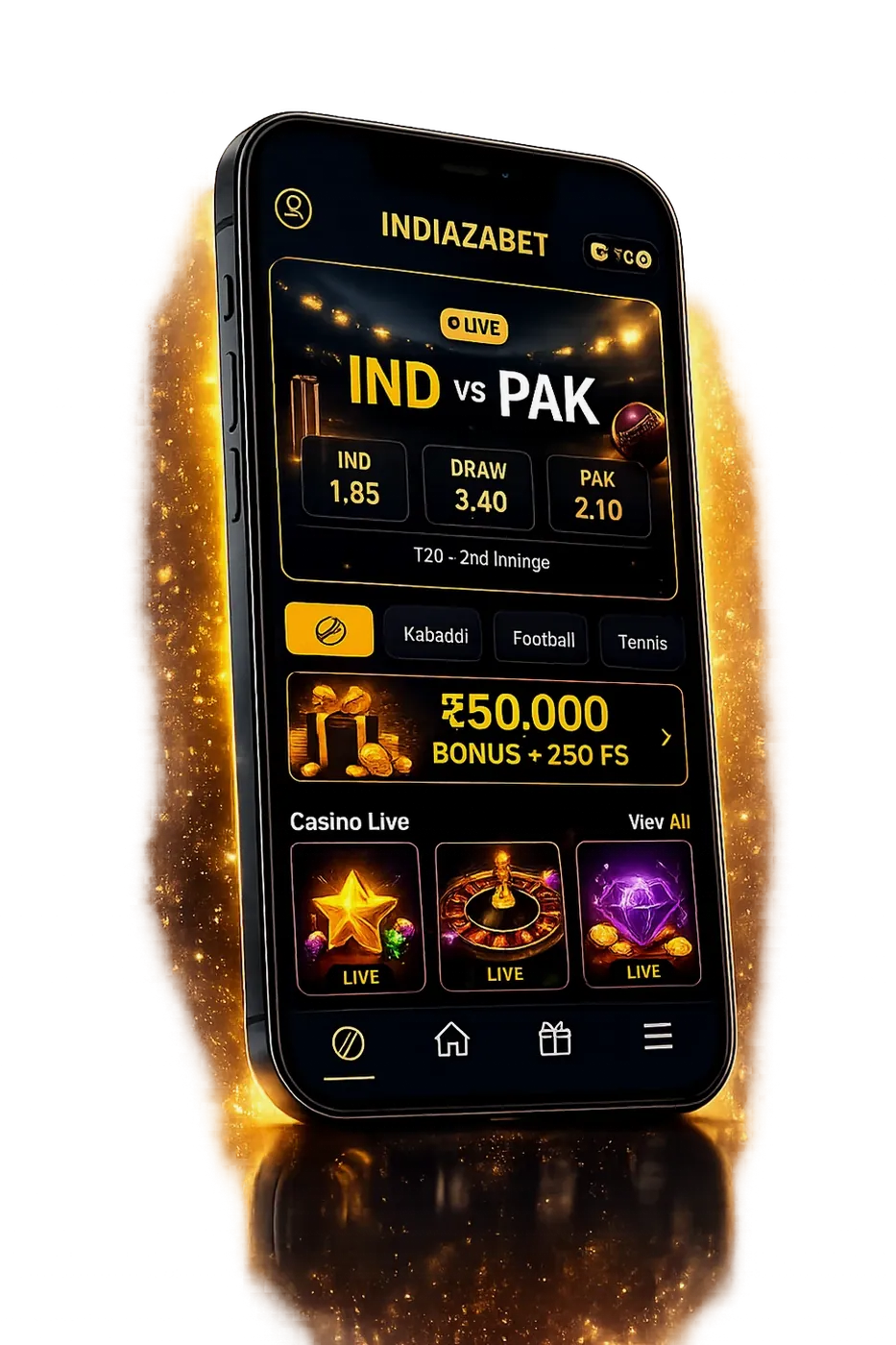 India24Bet sportsbook and casino on mobile